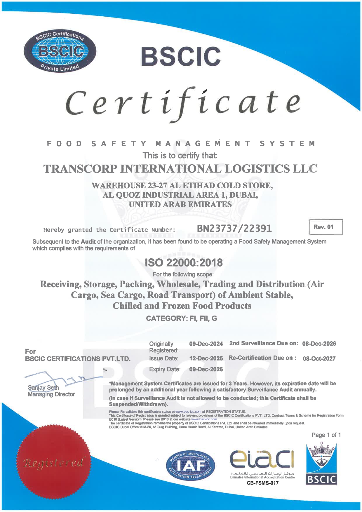 BN23737-22391 TRANSCORP INTERNATIONAL LOGISTICS LLC - ISO22000;2018_page-0001